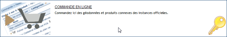 Plaquette correspondant à la rubrique des commandes en ligne